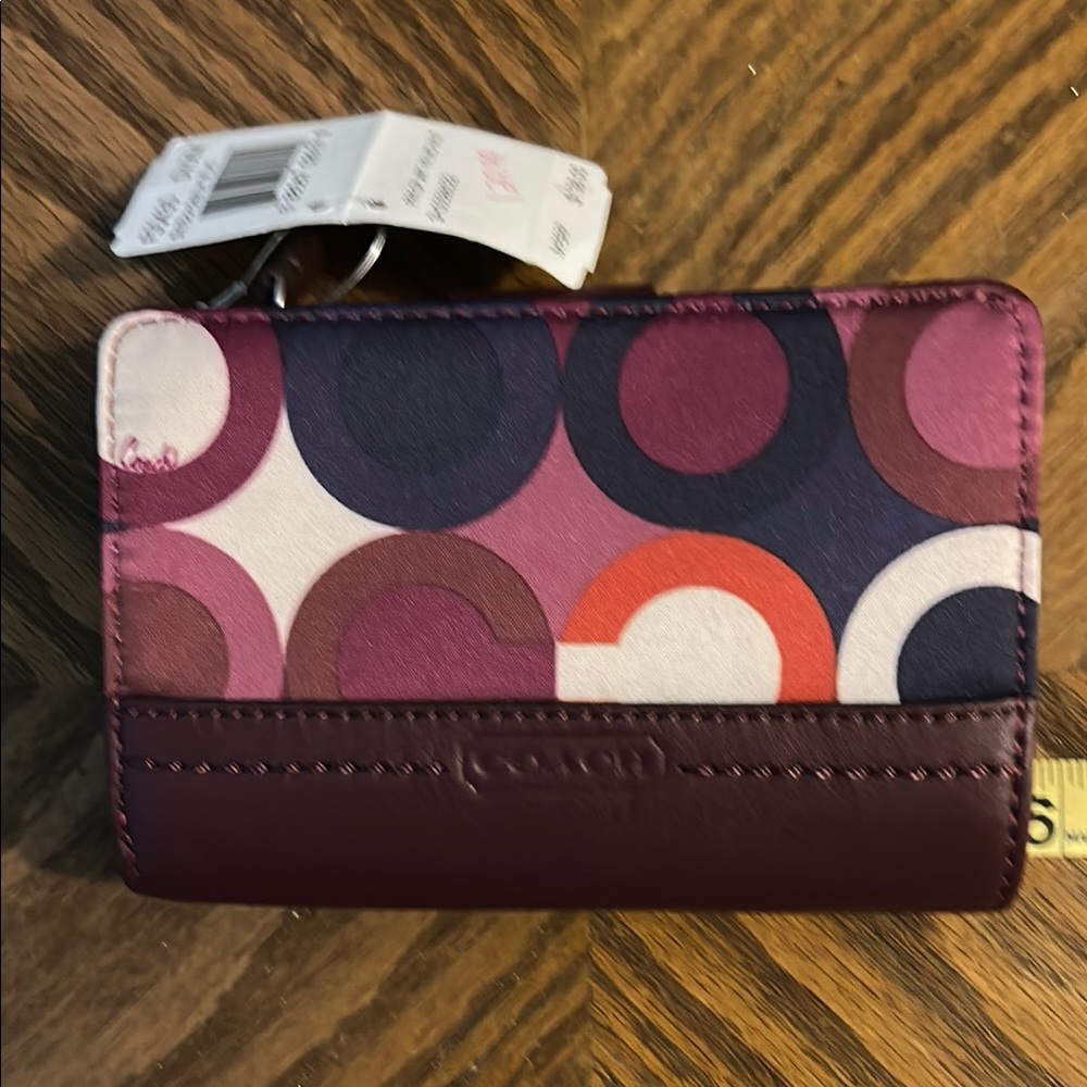 Coach Colorful Circle Pattern Wallet, medium sized
